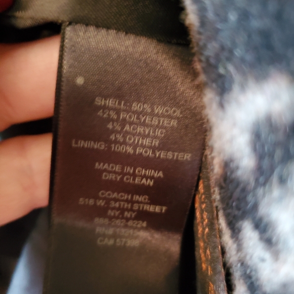 Coach New York Ocelot Double Breasted Wool Coat Leopard Sz Small - Picture 4 of 5